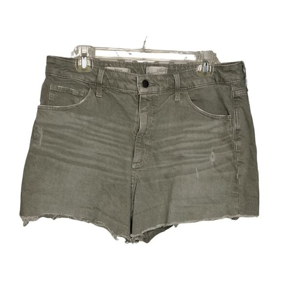 Universal Thread Gray Vintage Midi Distressed Jean Shorts (Womens 14) - Picture 5 of 5
